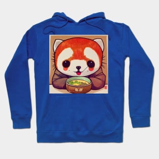 Kawaii Red Panda Eating Ramen Hoodie